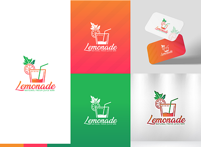 Lemonade juice bar logo branding creative logo flat logo graphic design illastration juice bar logo logo logo vector