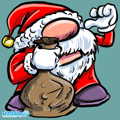 Gonk Santa cartoon character humour illustration