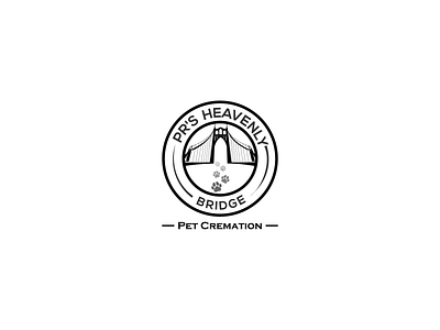 Pr's Heavenly Bridge Pet Cremation Logo Design illustration