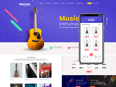 Website Design colorful design ui design website design