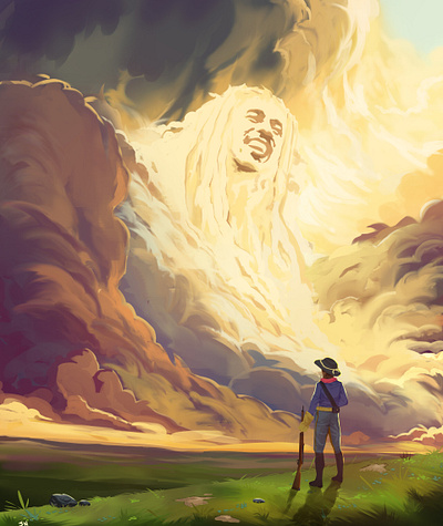 Buffalo Soldier animation background art illustration