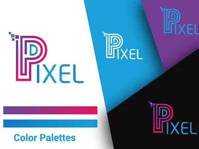 Pixel Logo Design branding creative logo design gradient logo graphic design graphic designer icon illustration letter logo logo logo design logo designer modern logo pixel logo
