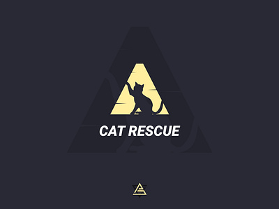 CAT RESCUE TEAM LOGO animal best logo brand branding cat cat rescue creative logo design flat icon illustration light logo design logodesign minimal pet pussy rescue rescue team wordmark