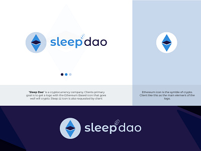 'Sleep Dao' Crypto brand branding cryptocurrency design dribbble logo ethereum logo eyecatchy flat graphic design icon illustration logo logodesign minimal minimalist logo modern logo professional simple logo ui vector