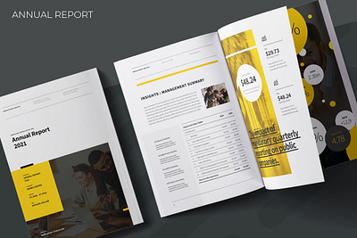 Annual Report annual annual report branding brochure company company profile creative design editorial identity indesign infographics layout magazine modern presentation print profile proposal template