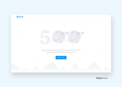 500 Error Page 500 error design illustration product design ui ui design uiux ux web web page website