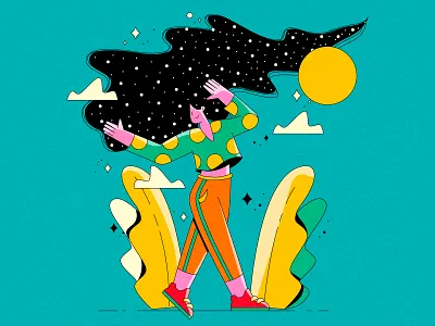 You can't stop my music... adobe illustrator behance character character design dance girl vector dancing character dancing girl vector dancing illustration design flat character flat design flat illustration girl character girl dancing illustration illustration illustrator procreate vector vector dance woman character