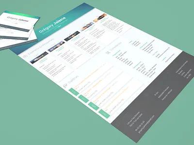 Resume illustrator indesign print resume