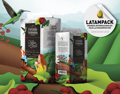 Robusta do Brasil - Café Fazenda Venturim design food graphic design illustration packaging