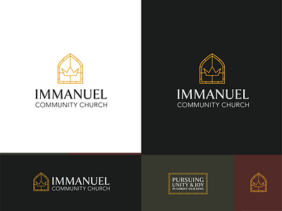 Immanuel Community Church Rebrand baptist branding christ church church design church logo community graphic design icon iconography illustration immanuel jesus king logo new orleans rebrand stained glass typography