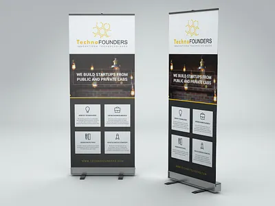 TechnoFounders - Kakemono illustrator indesign kakemono print