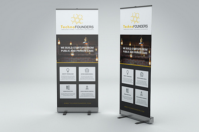 TechnoFounders - Kakemono illustrator indesign kakemono print