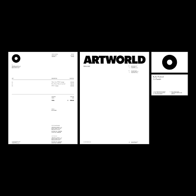 ARTWORLD, collateral branding design grid logo motion portfolio typography ui website