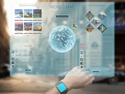 Holographic UI holographic illustrator photoshop ui