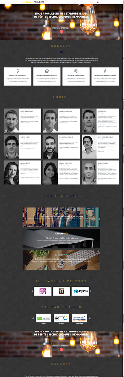 TechnoFounders - Website css html illustrator notepad web development