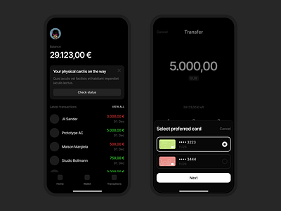 Relikt app application banking crypto dardmode design finance fintech ios minimal modal product product design saas ui ux