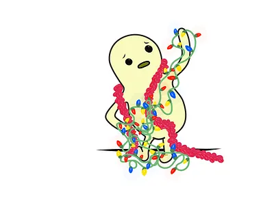 Festive, but at what cost… beans cartoon character design christmas cute design festive illustration vector