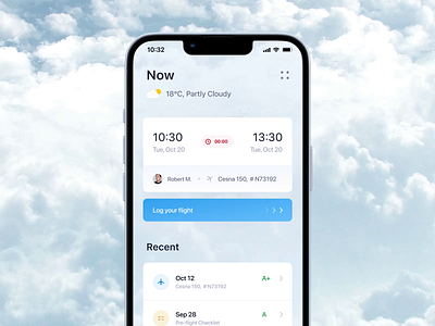 Courses for Pilots - Mobile App for Scheduling Flights analytics animation app app design book a flight branding clean ui daily ui design flight ios ios15 mobile mobile app mobile app design motion graphics schedule tasks ui ux