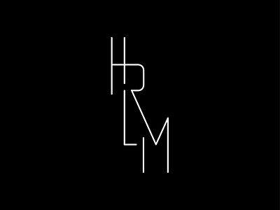 HRLM design graphic design hrlm logo modern monogram.