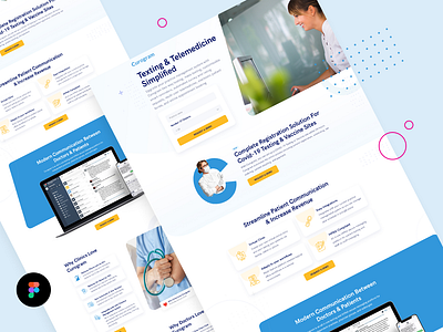 Healthcare Landing Page - UI Design branding covid treatment creative design doctor health care health solution healthcare uiux virtual clinic web ui
