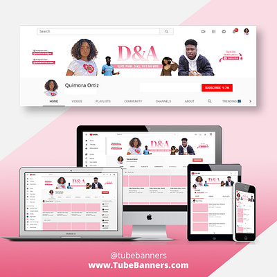 Couple Channel Art for YouTube | YouTube Banner Design art banner channel channel art couple design vlog youtube