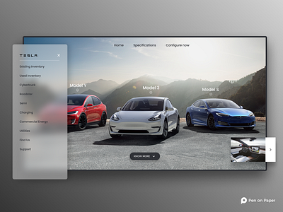 Tesla Landing Page app branding car design electric illustration landingpage logo penonpaper tesla teslacar teslalandongpage ui ui design ui ux uidesign