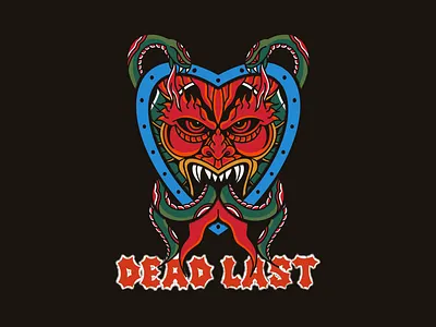 Dead Last colorful illustration logo