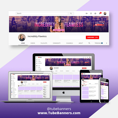 Female Vlog Channel Art | YouTube Banner Design banner banners channel art design girly vlog vloggers youtube