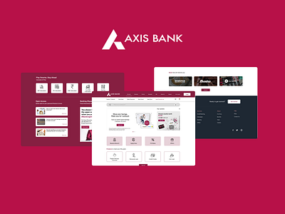 Axis Bank webpage Redesign axis bank design feathericon figma flaticon roboto ui webpage