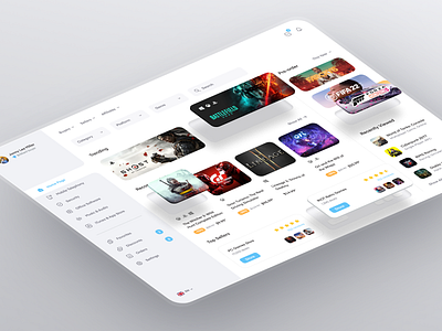 Video Games Marketplace Concept concept dashboard app design game games gaming interface marketplace platform ui user interface ux video game video games web web design website