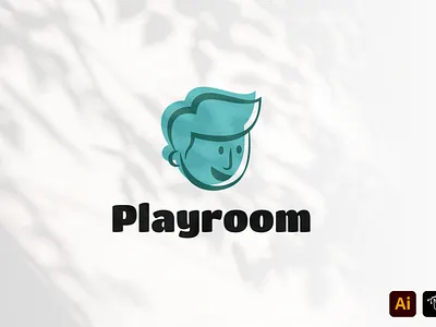 Playroom branding business name craft design graphic designe headfonts illustration kids logo logo template logotype media playroom professional logo template type work