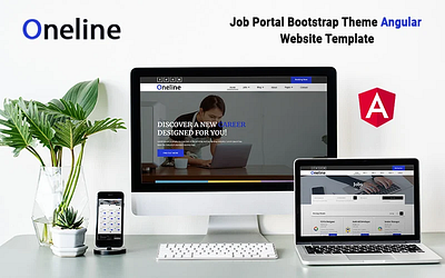 OneLine – Job Portal Angular Template branding consultancy design job portal job service jobs logo portfolio responsive template theme ui website