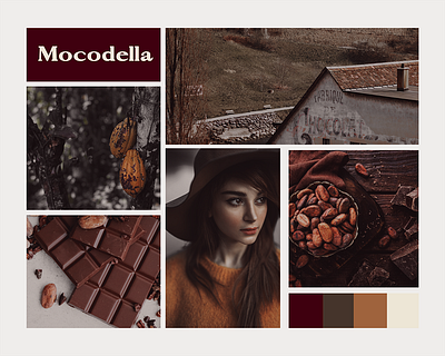 Mocodella- moodboard branding design illustration typography