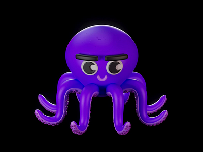 Octopus ! 🐙 3d 3danimation 3dart 3dcharacter 3drender animation cinema4d design graphic graphic design logo motion motion graphics motiongraphics redshift video