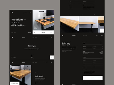 #2 - Woodone. Landing page branding design desk flat furniture homepage landing page logo luxury minimalism one page shop store table ui ux webdesign website wood workspace