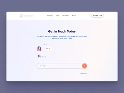 Get in Touch bubble chat chatbot chating communication contact contact form contact us conversation customer service get in touch input message messaging messenger talk typing ui virtual assistant web