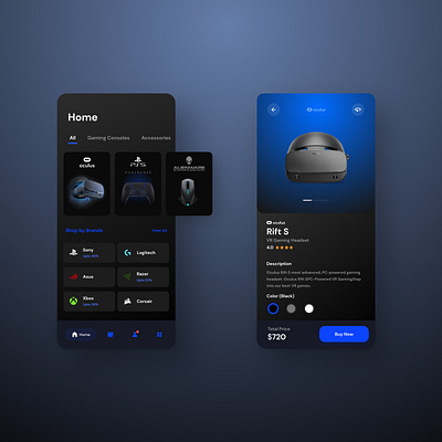 Gaming Products app dribbleartist ecommerce gamers gaming mobileapp shots ui ux