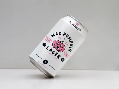 Fun Beer Co - Mad Pumpkin beer brand design brand identity branding can character craft beer illustration logo logotype packaging pumpkin typography