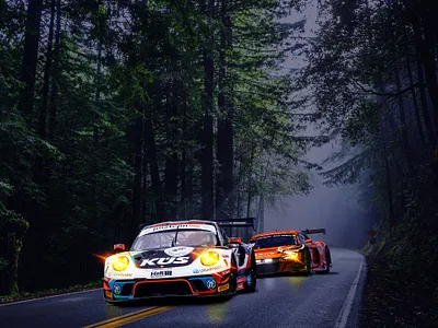 Racing Car Photo Manipulation in Photoshop branding cover design graphic design illustration photo manipulation poster