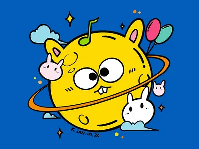 Mid-Autumn Festival design illustration moon