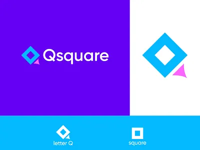 Qsquare Letter Q Logomark appeal branding creative design financial letter logo letter q lettermark logo logomark logotype minimal minimalist logo o p q r s t u v w x y z q logo t shirt tech tshirt unique visual identity