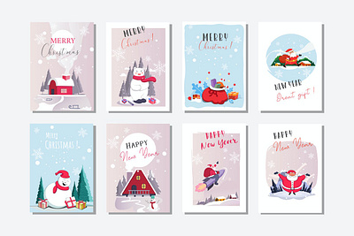 Christmas Cards cards catalog christmas christmas cards clean deer design gift greeting illustration indesign magazine merry new year print printable snow social template xmas