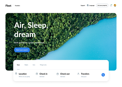 Fleet Travelers website | Daily UI Challenge ( Landing page) app design figma ui