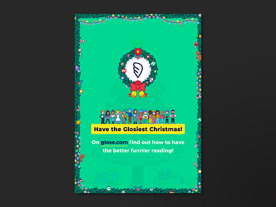 Glose Christmas poster branding christmas christmas tree cute character gift holiday poster poster design print print design season visual identity winter
