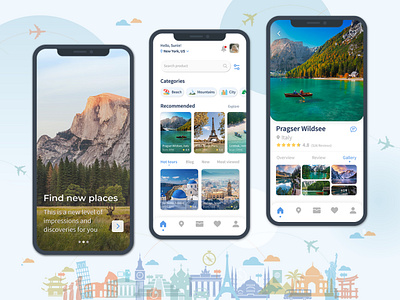 App for Booking Travel Packages UI/UX Design app design app designer app development app development company mobile app design travel agency travel app travel app development ui ux design