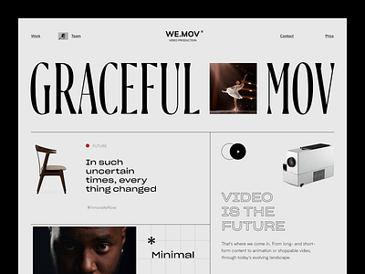 WE.MOV Website design interface service startup ui ux web website