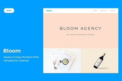 Bloom Portfolio HTML Template app design free freelance html template illustration lancer landing landing page page portfolio portfolio html ui ui design ux ux design web web development web maintance website