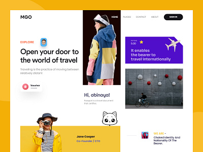 World Travel Website Design-MGO colorful ui design design header design landing page trendy design 2022 ui design uiux design uiux design agency web design 2022 website design