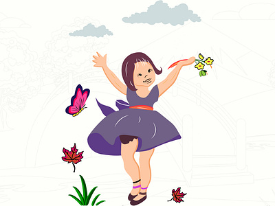 Spring mood Coloring book Vector Illustration art artist artwork cartoon cartoon illustration coloringbook digital digital art digital illustration drawing flat flower girl illustration mood painting spring vector woman young