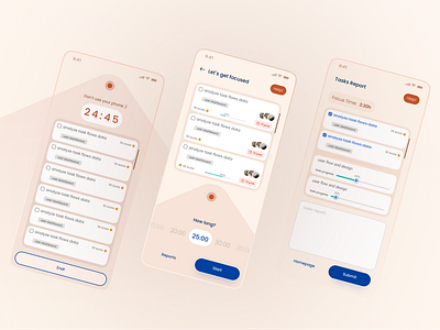 Focus Mode Feature app application case study design feature focus app focus mode product design project management remote working report management task management ui uiux